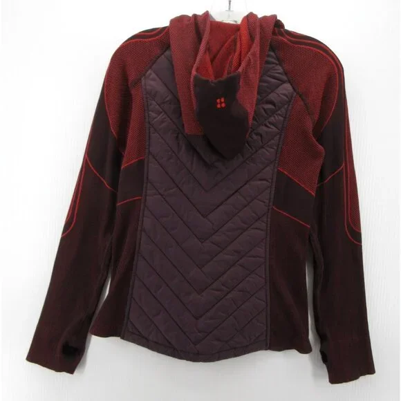Sweaty Betty Jacket Medium PrimaLoft Quilted Seamless Running Hoodie - Picture 6 of 12